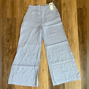blue linen pants